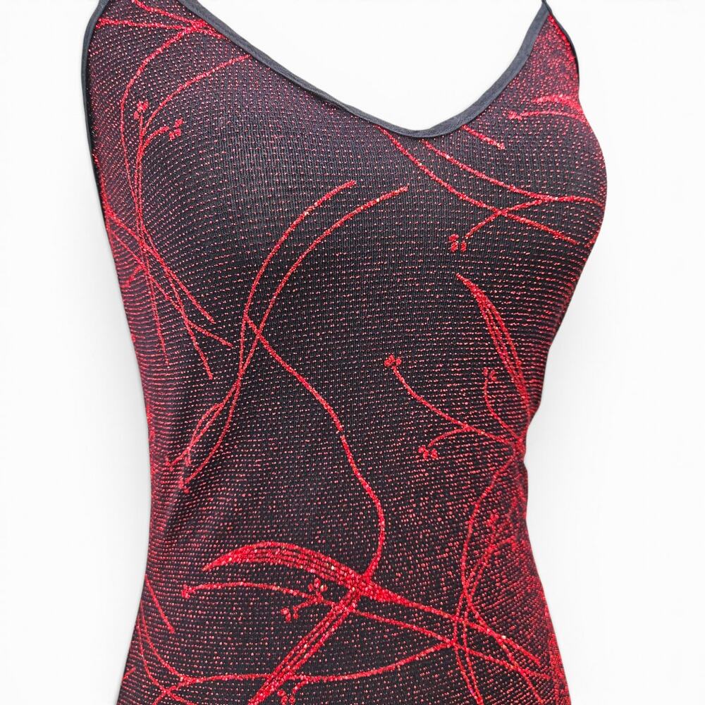 Y2k Euro Asymmetrical Top Whimsigoth Cami Sparkle - Size Small - Picture 2 of 6